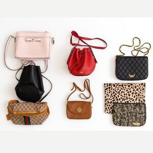 Lot of 8 purses includes Tory Burch Kate Spade Elliott Lucca